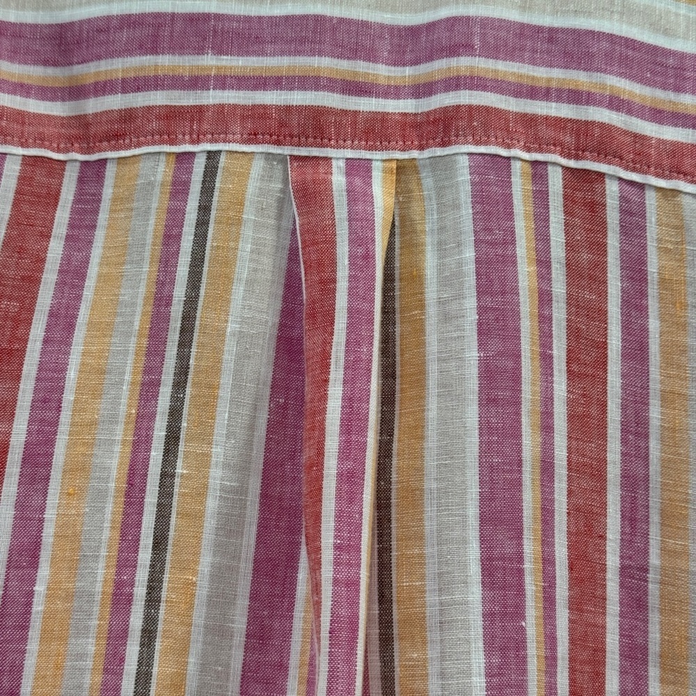 Chico's Striped Three-Quarter Button-Down Shirt - Picture 4 of 8